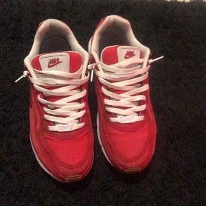 Air max red and white Size 9